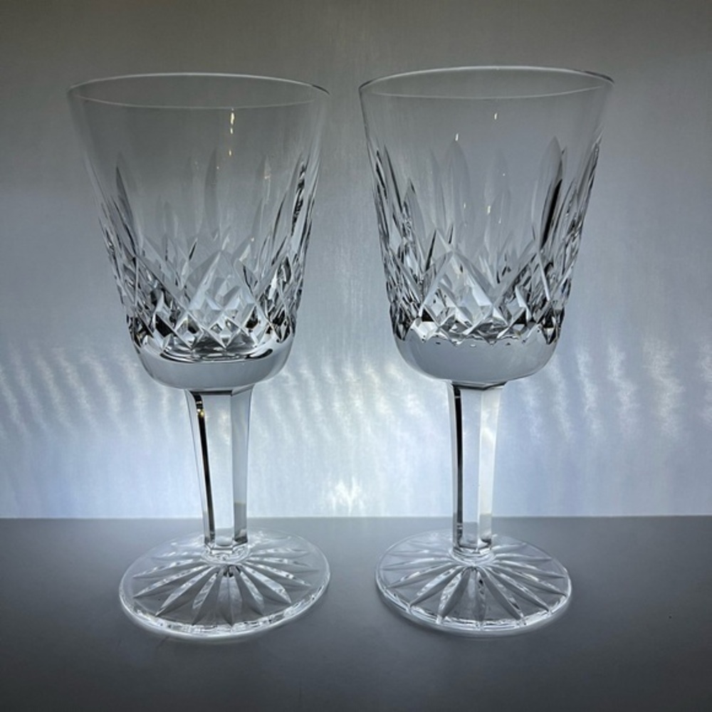 Pair of (2) Waterford Lismore Cut Crystal Sherry Glasses